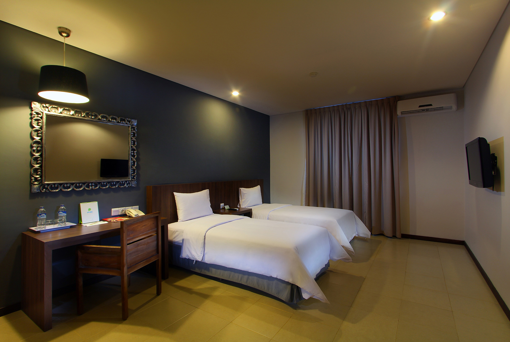 A calm place to recharge in the Deluxe Twin